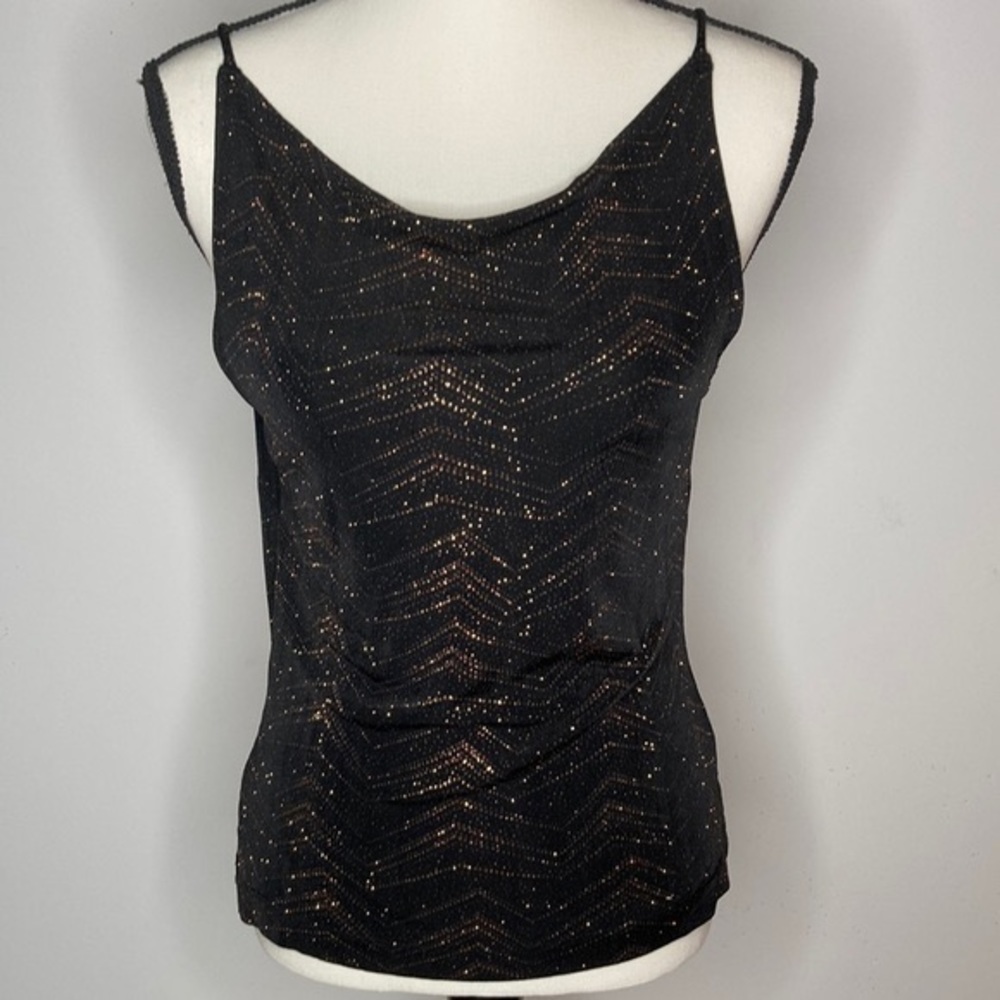 Eyeshadow Top Cami Black Sparkly Cami Top